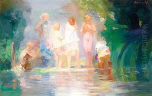 Le Bain by Pavel Dmitrievitch Chmarov