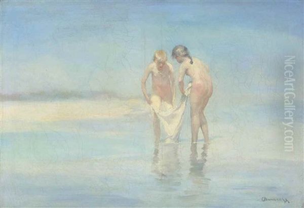 Children On A Sunlit Beach - view 1