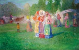 Paysannes Russes by Pavel Dmitrievitch Chmarov
