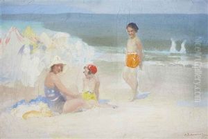 At The Seashore by Pavel Dmitrievitch Chmarov