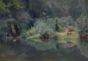 Lake In The Woods by Pavel Dmitrievitch Chmarov