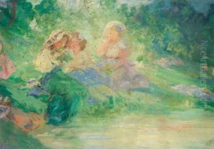 Three Ladies In A Garden Three Ladies In A Garden