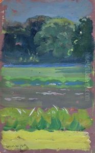 Paysage Aux Arbres by Pavel Dmitrievitch Chmarov