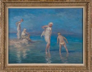 Les Baigneurs En Bord De Mer