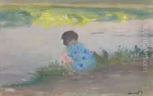 Jeune Fille Au Bord De L'eau by Pavel Dmitrievitch Chmarov