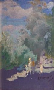 La Promenade by Pavel Dmitrievitch Chmarov