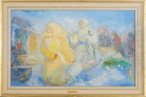 Winter In The Market Place by Pavel Dmitrievitch Chmarov