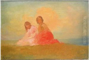 Songeuses Au Bord De L'eau by Pavel Dmitrievitch Chmarov