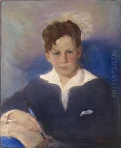 Portrait Of A Boy by Pavel Dmitrievitch Chmarov