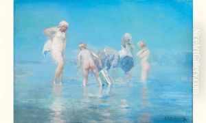 Les Baigneurs by Pavel Dmitrievitch Chmarov