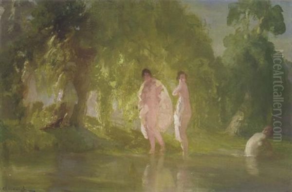 Bathing In A Forest Glade - view 1