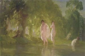 Bathing In A Forest Glade