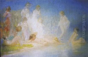 Dix Baigneuses Avec Un Chien Dix Baigneuses Avec Un Chien