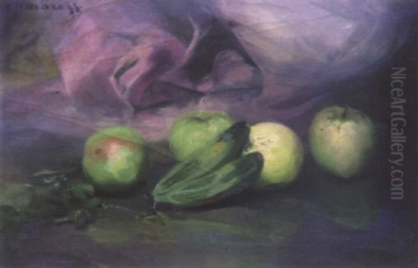 Nature Morte Aux Pommes Et Bananes - view 1