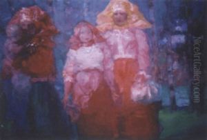 Trois Paysannes Avec Un Bebe by Pavel Dmitrievitch Chmarov