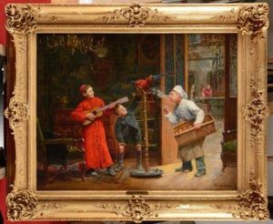 Le Perroquet by Paul-Charles Chocarne-Moreau