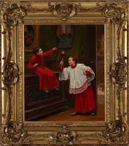 Les Enfants De Choeur Au Bilboquet by Paul-Charles Chocarne-Moreau