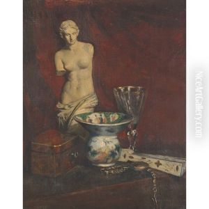 Still Life With Venus De Milo Statue by Paul-Charles Chocarne-Moreau