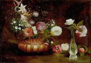 Composition Au Cuivre Et Aux Fleurs by Paul-Charles Chocarne-Moreau