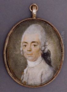 A Young Gentleman In Light Grey Coat And Waistcoat With Gold Buttons, White Stock, Powdered Wig En Queue by Daniel Nikolaus Chodowiecki