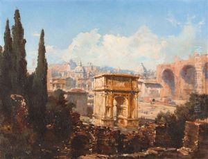 Blick Uber Das Forum Romanum In Rom