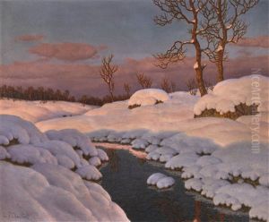 Coucher De Soleil by Ivan Fedorovich Choultse
