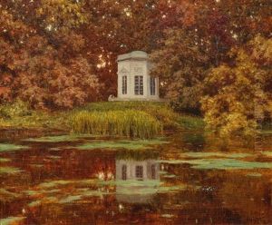 Etang Dans Le Parc (versaille) - Lake In The Park Of Versailles by Ivan Fedorovich Choultse