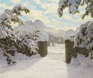 Winter Sun In Switzerland by Ivan Fedorovich Choultse