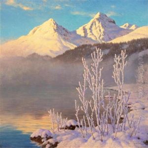 Blick Auf Den St. Moritzersee by Ivan Fedorovich Choultse