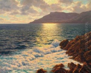 Blick Auf Monte Carlo In Der Abendsonne