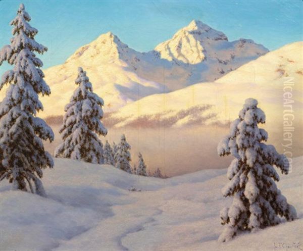 Wintermorgen In St. Moritz - view 1