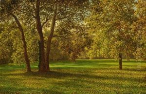 Herbstliche Waldlandschaft: Automne A Bagatelle, Paris by Ivan Fedorovich Choultse