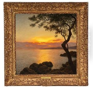 Coucher De Soleil Sur La Mer (italie) by Ivan Fedorovich Choultse