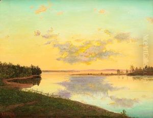Sunset Over The Lake by Ivan Fedorovich Choultse