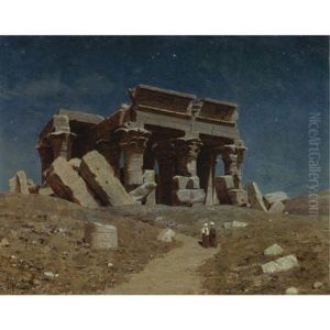 Ruins Under A Night Sky by Ivan Fedorovich Choultse