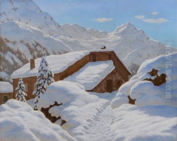 Le Chalet A Saint Moritz Sous La Neige - view 1