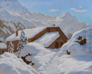 Le Chalet A Saint Moritz Sous La Neige