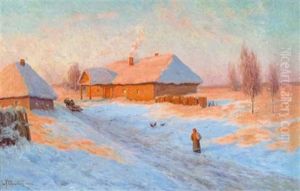Winterlandschaft Am Abend by Ivan Fedorovich Choultse