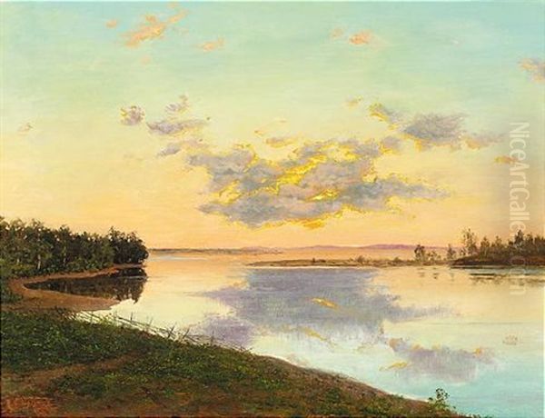 Sunset Over The River - view 1