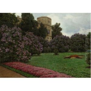 Landscape With Blooming Lilacs by Ivan Fedorovich Choultse
