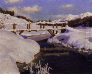 Soleil Sur La Neige, Suisse by Ivan Fedorovich Choultse