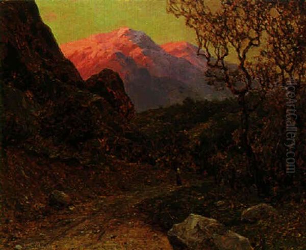 A Sunset Over A Country Path - view 1