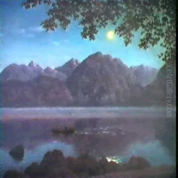 Lever De Lune (montreux) Lac De Geneve - view 1