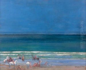 La Baignade Des Chevaux Ii, Sainte Anne De La Palud by Sava Choumanovitch