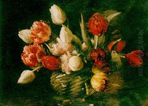 Still Life Of Tulips by Gerard Chowne