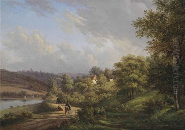 A Peaceful Day In A Hilly Landscape - view 1