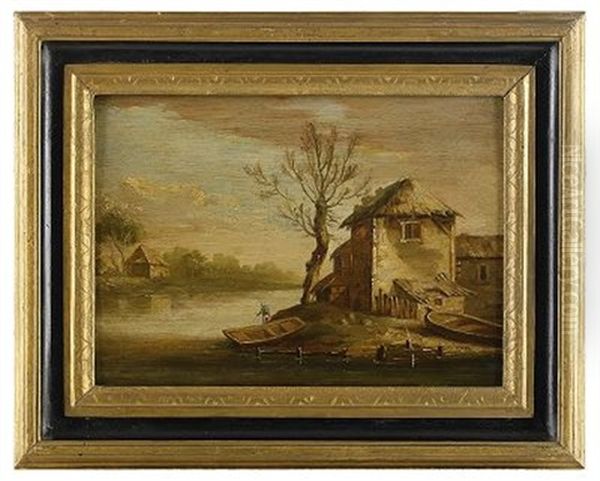 Kustlandskap Med Byggnader (2 Works) - view 1