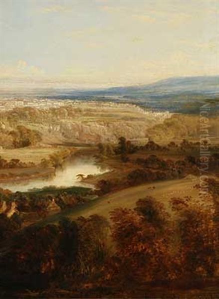 Blick In Eine Spatsommerliche Ebene Mit Stadt - view 1