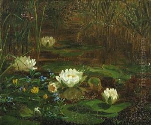 A Pool With Water Lilies by Anthonie, Anthonore Christensen