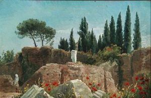 From The Palatin Hill In Rome by Anthonie, Anthonore Christensen